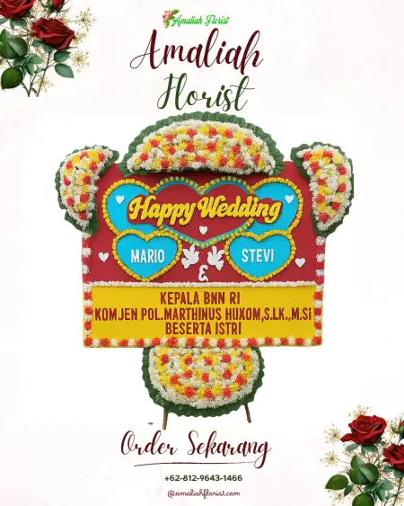 Papan Bunga Pernikahan Larangan Tokol